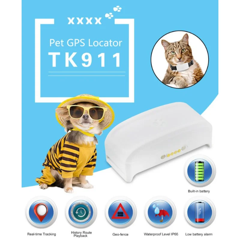 Free Online Gps Tracking WiFi Positioning Mini Pet Dog Cat Smart Watch GPS Tracker Locator GPS WIFI Tracker with Pet Collar