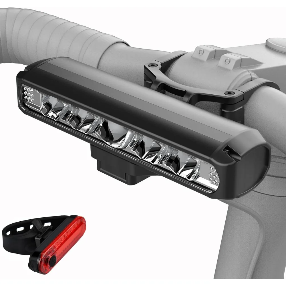 

Super Bright Bike Lights for Night Riding, High Lumen Bicycle Light Front and Rear, USB C Rechargeable Bike Headlight and Tail L