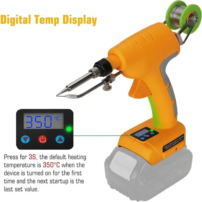 

Беспроводной сварочный аппарат для Makita/Dewalt/Milwaukee/Bosch, 18 В, литиевая батарея, автоматическая подача олова, электрический паяльный пистолет