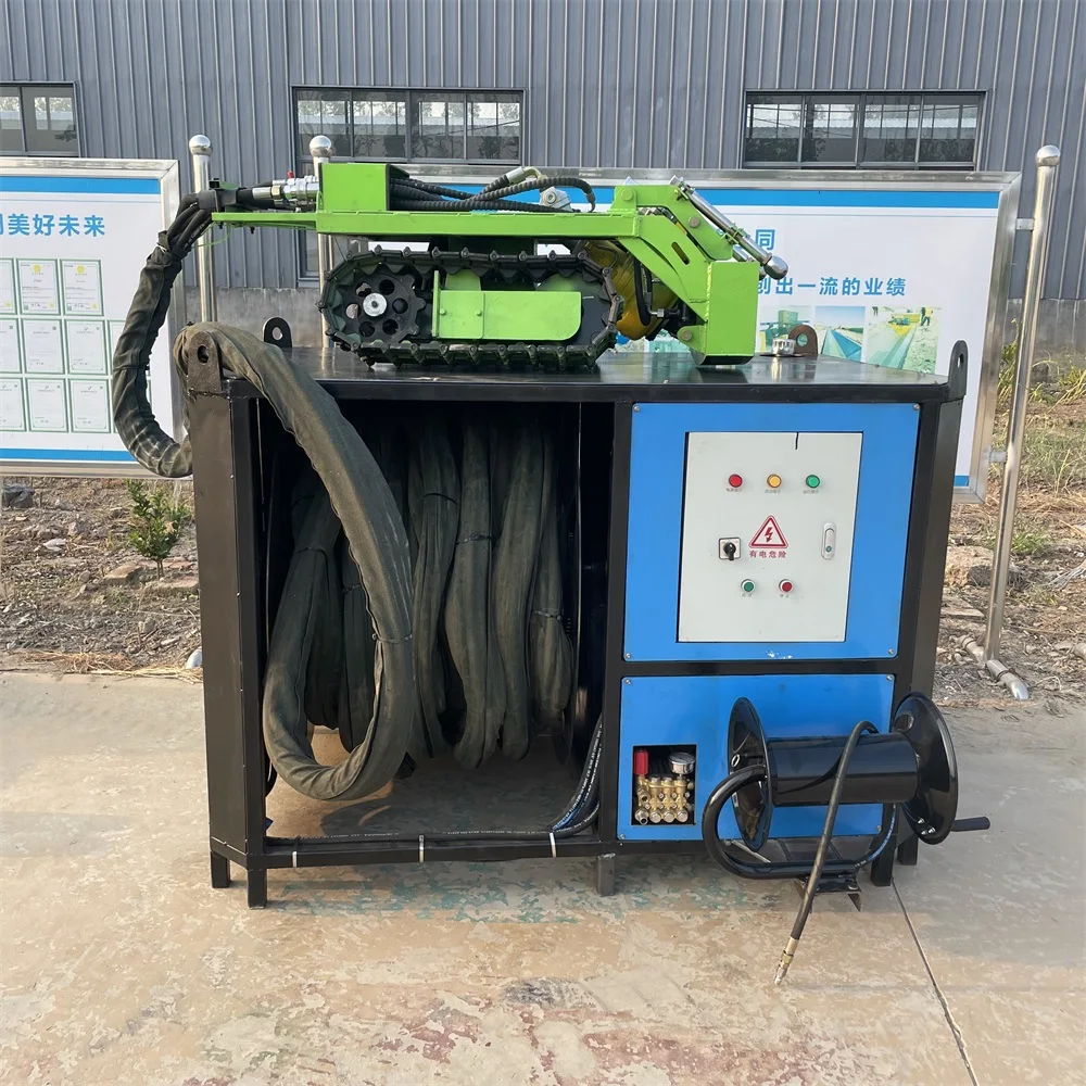 Automatic Machine Robot Underwater Dredging Robot Rubber Track Pipe Silt Cleaning Dredging Robot