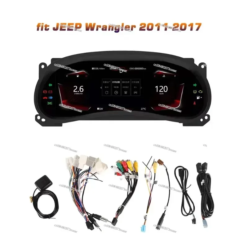 

Linux System 12.3 Inch 720p HD LCD Dashboard Screen for Jeep Jk Wrangler Digital Instrument Cluster 2011-2017