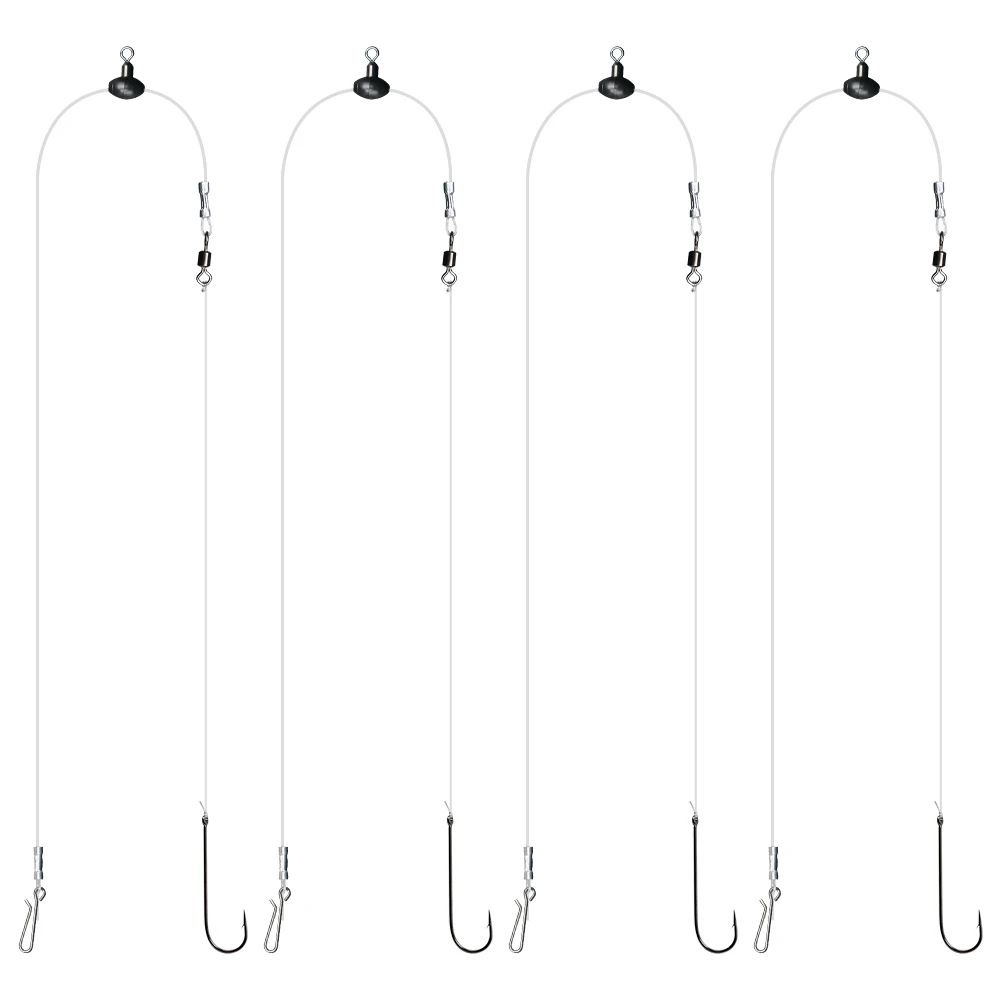 ZYZHE 1 Stück Surf-Angelrigs mit Rollen und Einzelhaken 1/0 # 2/0 # Flapper Rigs für Weitwurf-Strandangeln mit Ködern – Detail 7