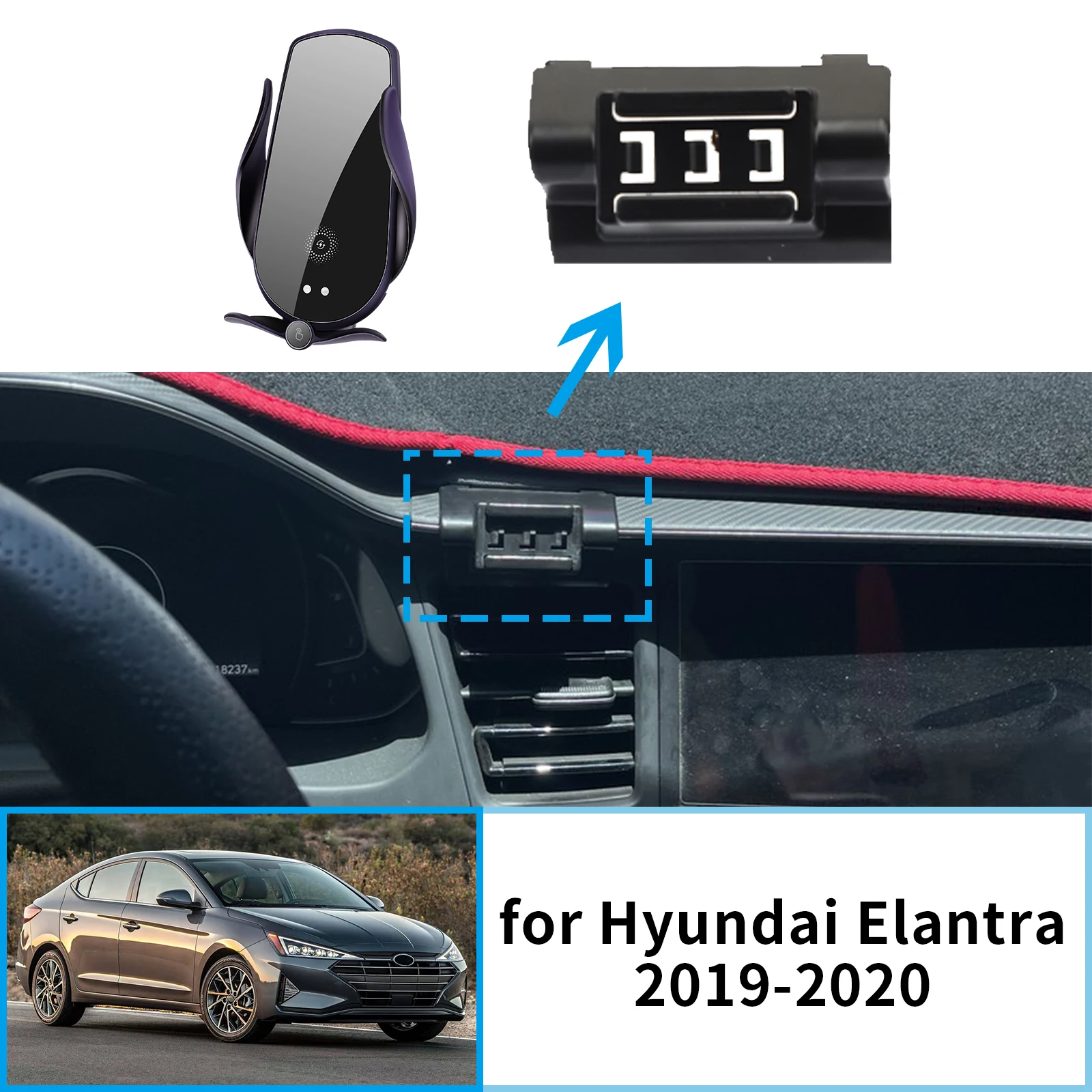

GPS Bracket Navigation for Hyundai Elantra 2019-2020 Stand Auto Accessories Car Mobile Phone Holder