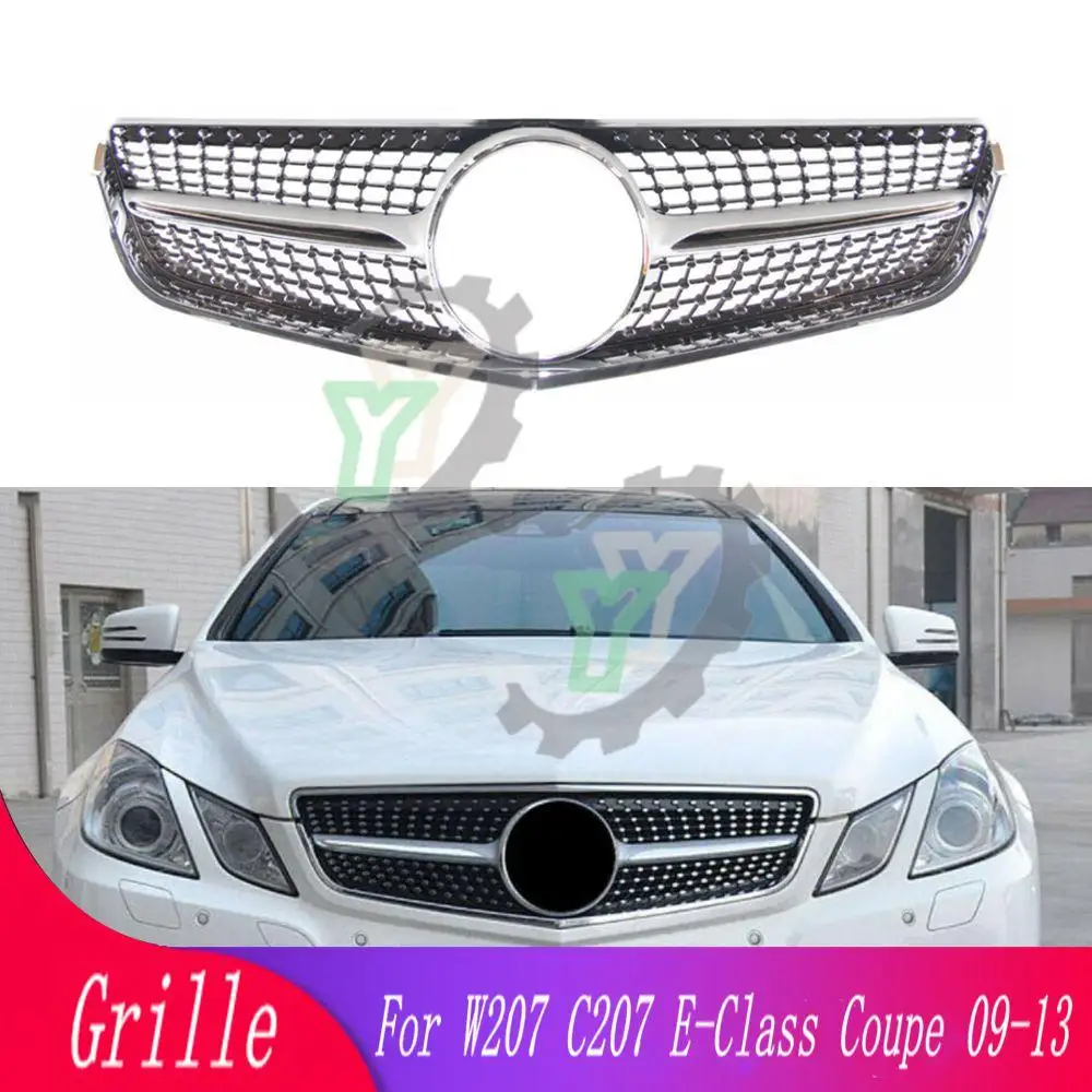 

2009-2013 W207 Mesh GT Grill C207 GT Vertical Grille For mercede E Class Coupe Facelift Front Bumper E200 E320 E350 E400 Sport