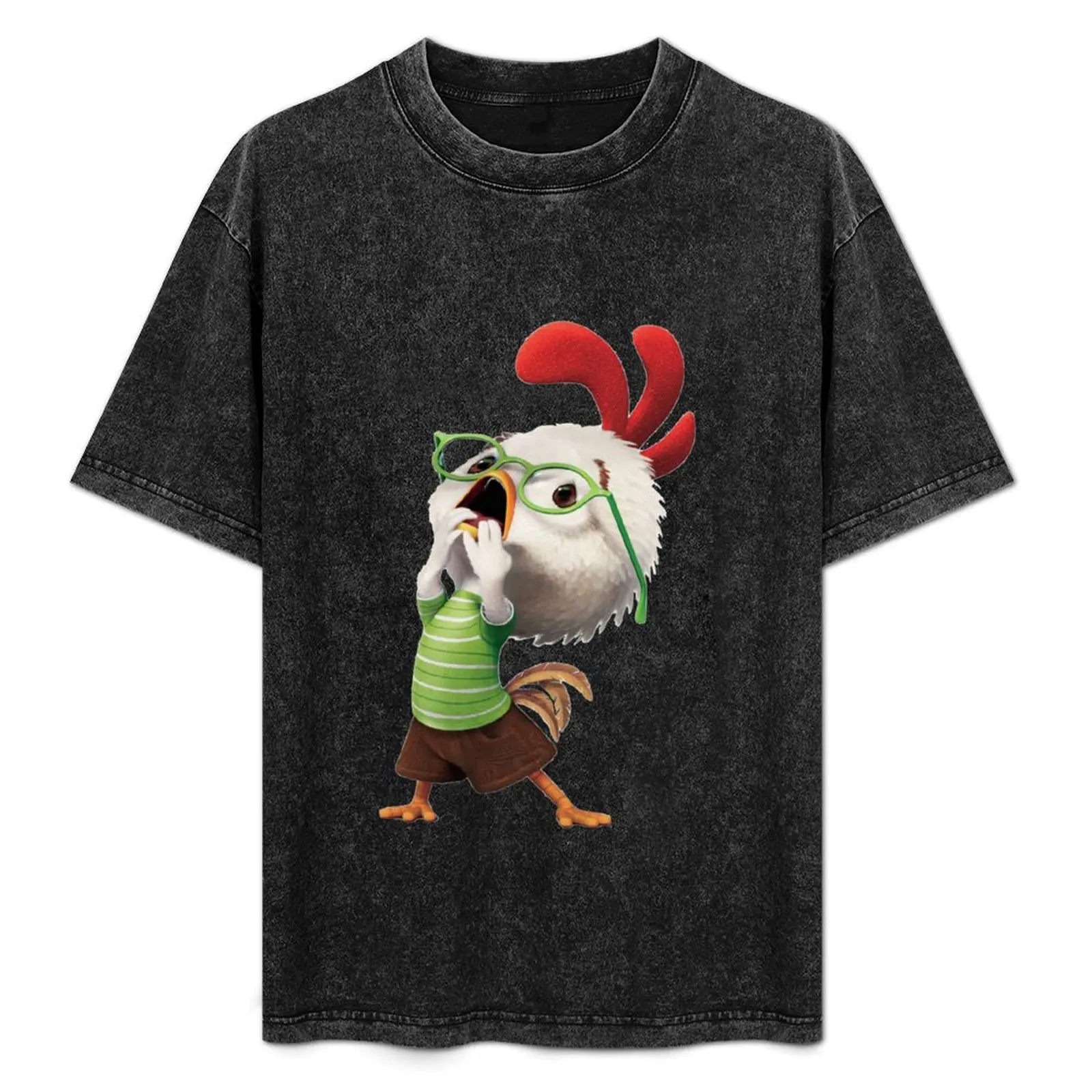 

Chicken Little Sticker T-Shirt Casual Street Style Short Sleeve Tee