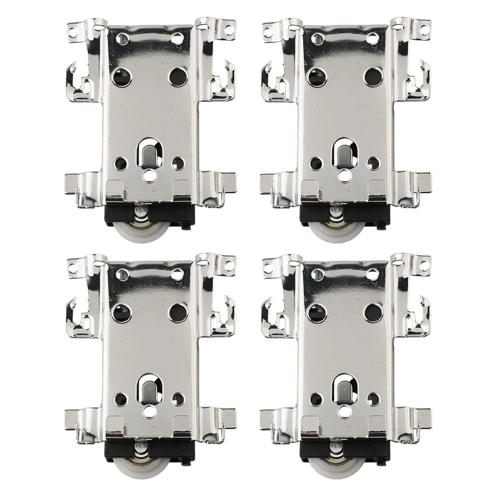 4Pcs Sliding Door Wheels Sliding Wardrobe Door Parts Runners Wheels Guides for Mechanism Wardrobe Rollers