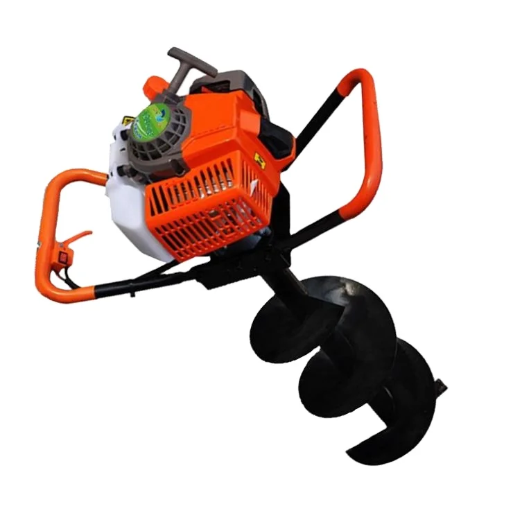 Small 52cc/63cc Earth Auger 2-Stroke Gas Powered 4 6 8 12'' Bits