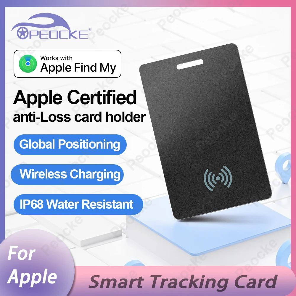 

Smart Card Tag for Apple Find My Bluetooth Device Key Bag Finder Wallet Anti-loss Ultra-thin Card GPS Location Wireless Charge