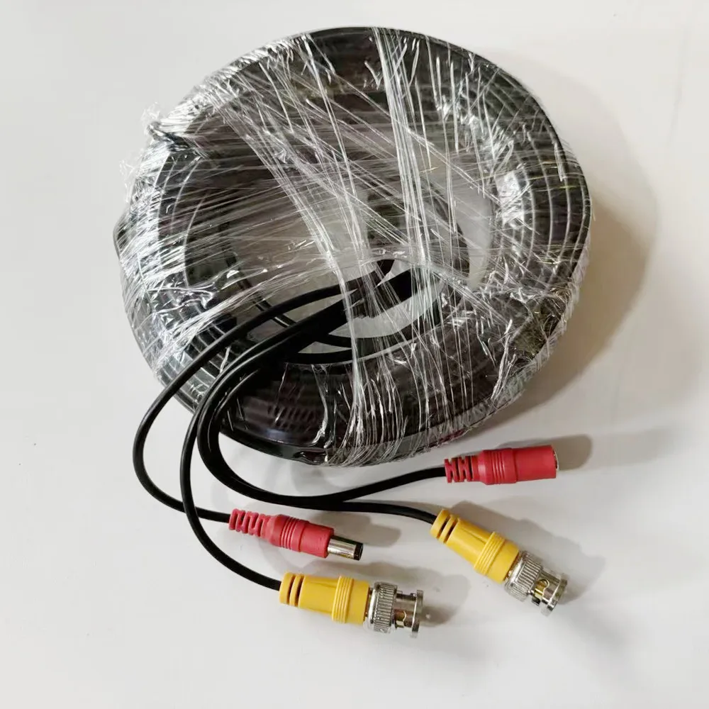 

2 In 1 BNC CCTV Outdoor Cable BNC+DC Connector Coaxial Video Power AHD Camera Cables For DVR System Security Surveillance Camera