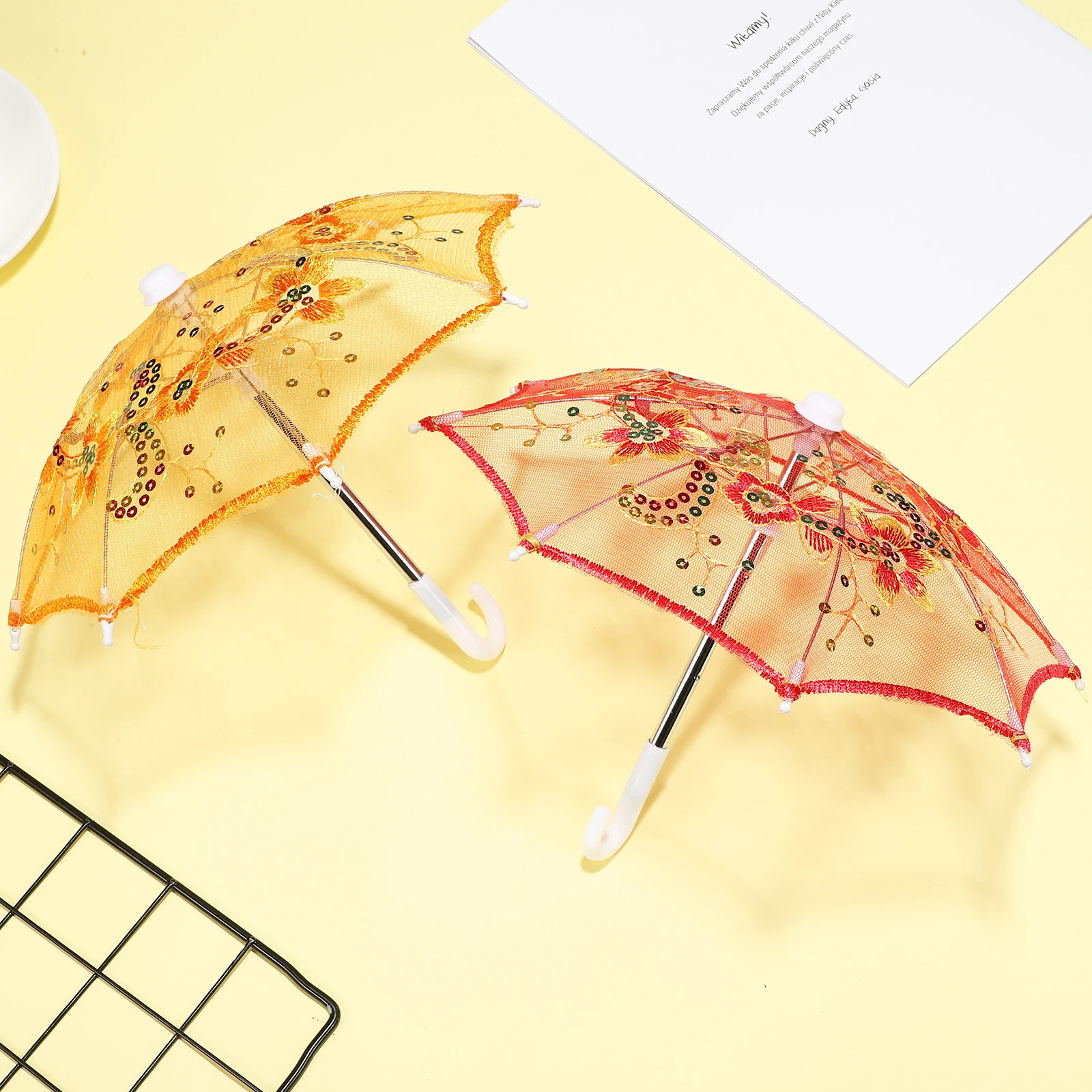 Mini parapluie décoratif 28x22cm, 6 pièces, Parasol en dentelle, petit accessoire coloré en vrac pour Photo de mariage, accessoires de thé