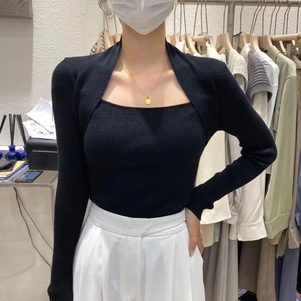 

Autumn Winter Knitted Slim Fit Long Sleeve Women's Collar Base Shirt Design Sensation Fashion Elegant Style Essential