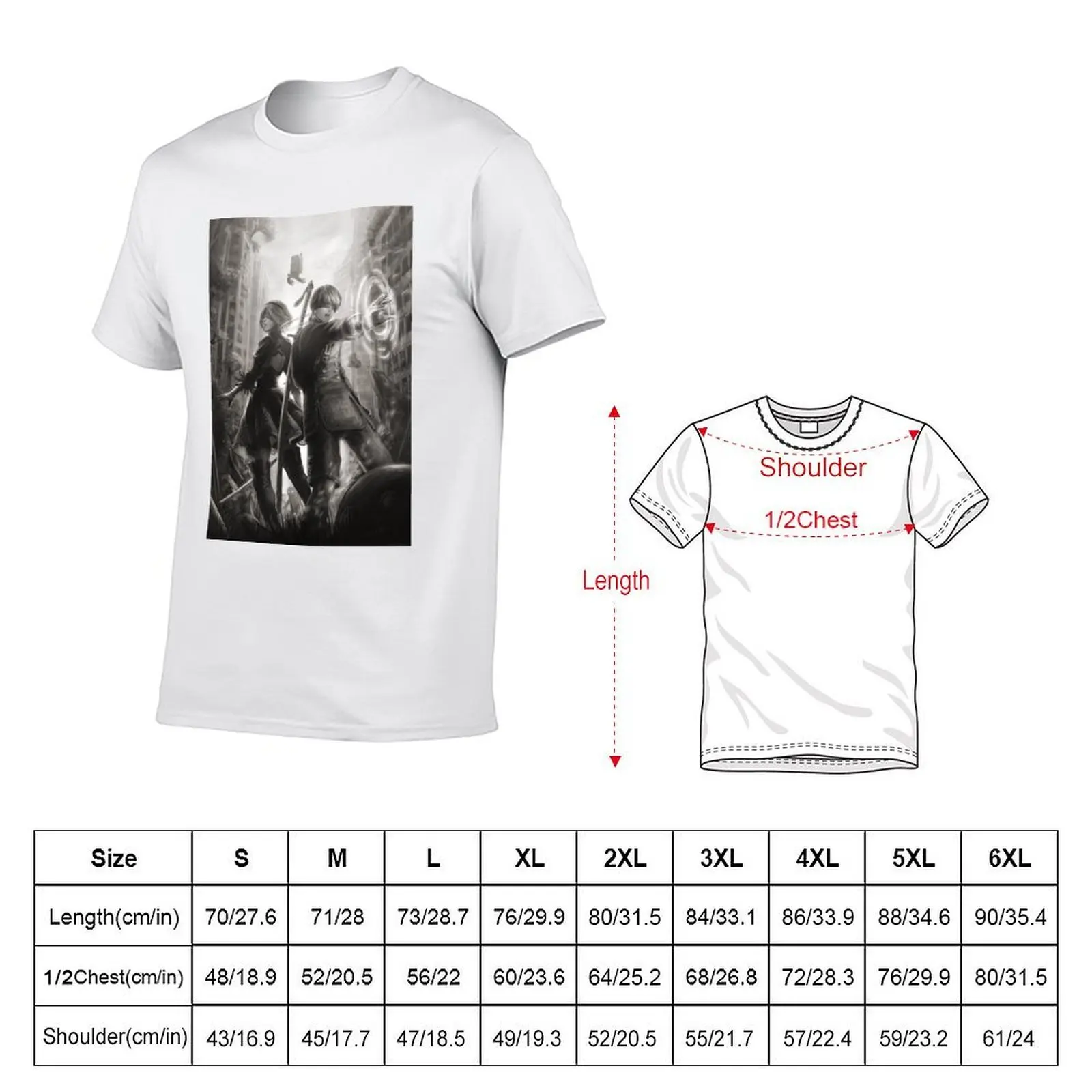 NieR 2B + 9S T-Shirt t shirt man plain t shirt personalised T-Shirt