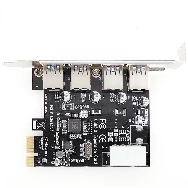 بطاقة توسعة PCI Express ، محول PCIe USB 3.0 Hub ، وحدة تحكم USB 3.0 ذات 4 منافذ ، PCIe Express 1x