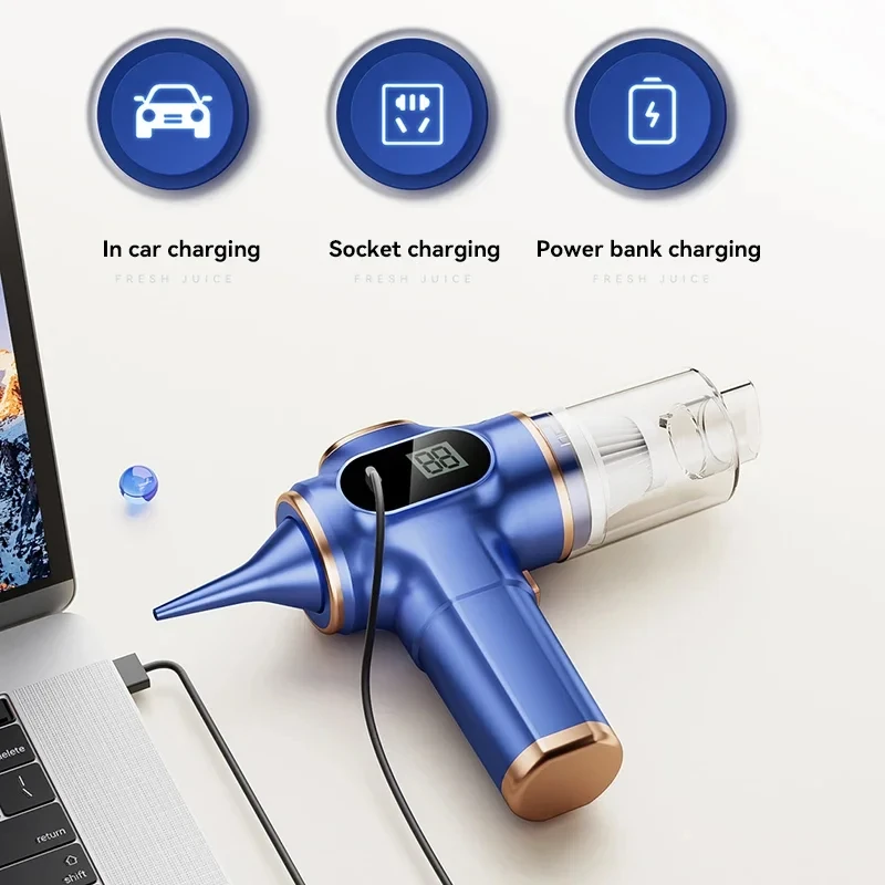 Imagem -05 - Aspirador de pó Portátil sem Fio Poderoso Coletor de Poeira Úmida e Seca Usb Portátil Eletrodomésticos Carro Eletrodomésticos em 9500000pa