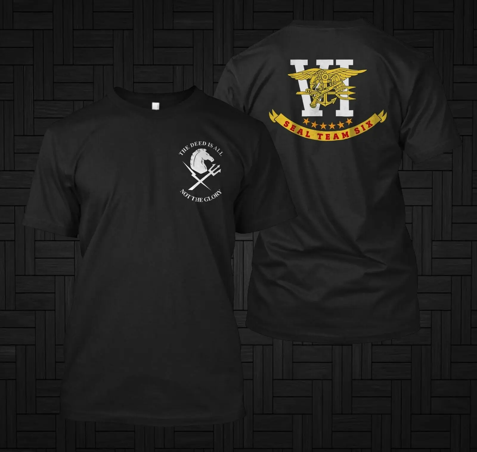 NSWDG SEAL Team Six DEVGRU - custom men's front and back t-shirt tee