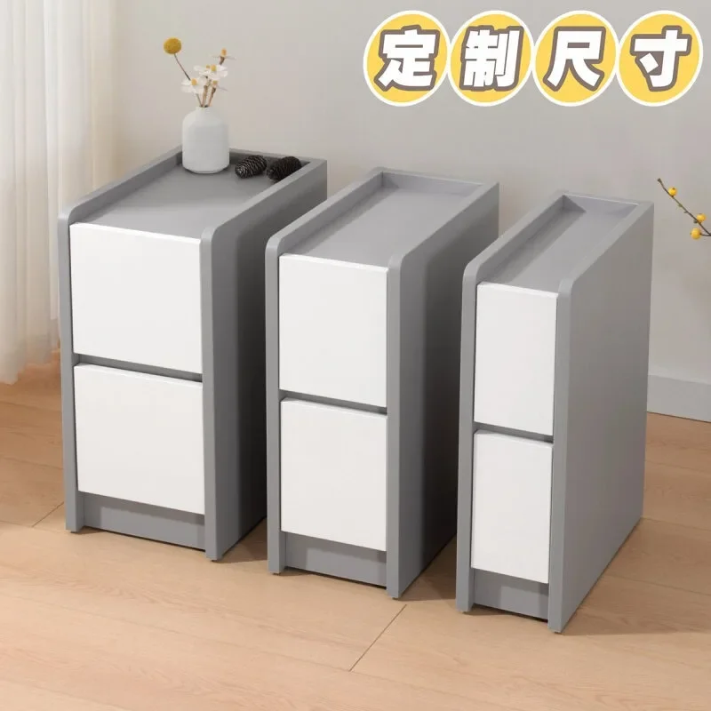 Solid wood simple bedside table ultra-narrow clip gap children's small cabinet bedside storage cabinet custom 15 20 25