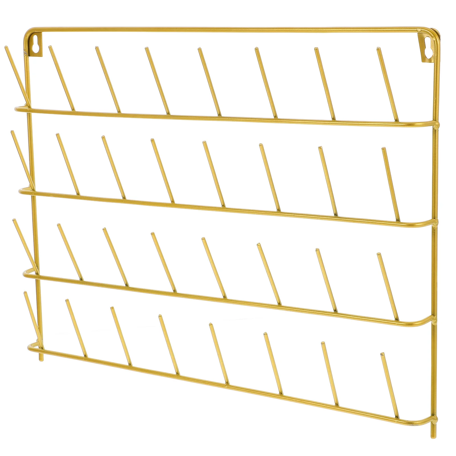 32 Spools Thread Rack Iron Material Wall-Mounted Holder for Sewing Organizing Smooth Round Design Tangle-Free Craft Storage