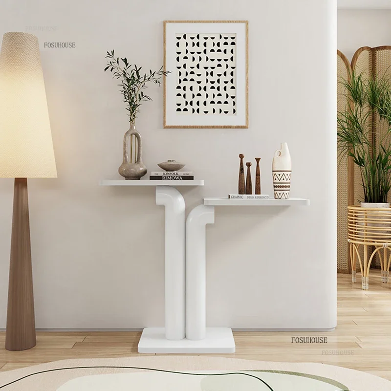 

Italian Rock Slab Console Tables Household Hallway Table Light Luxury Designer Living Room Furniture Entrance Console Table XX