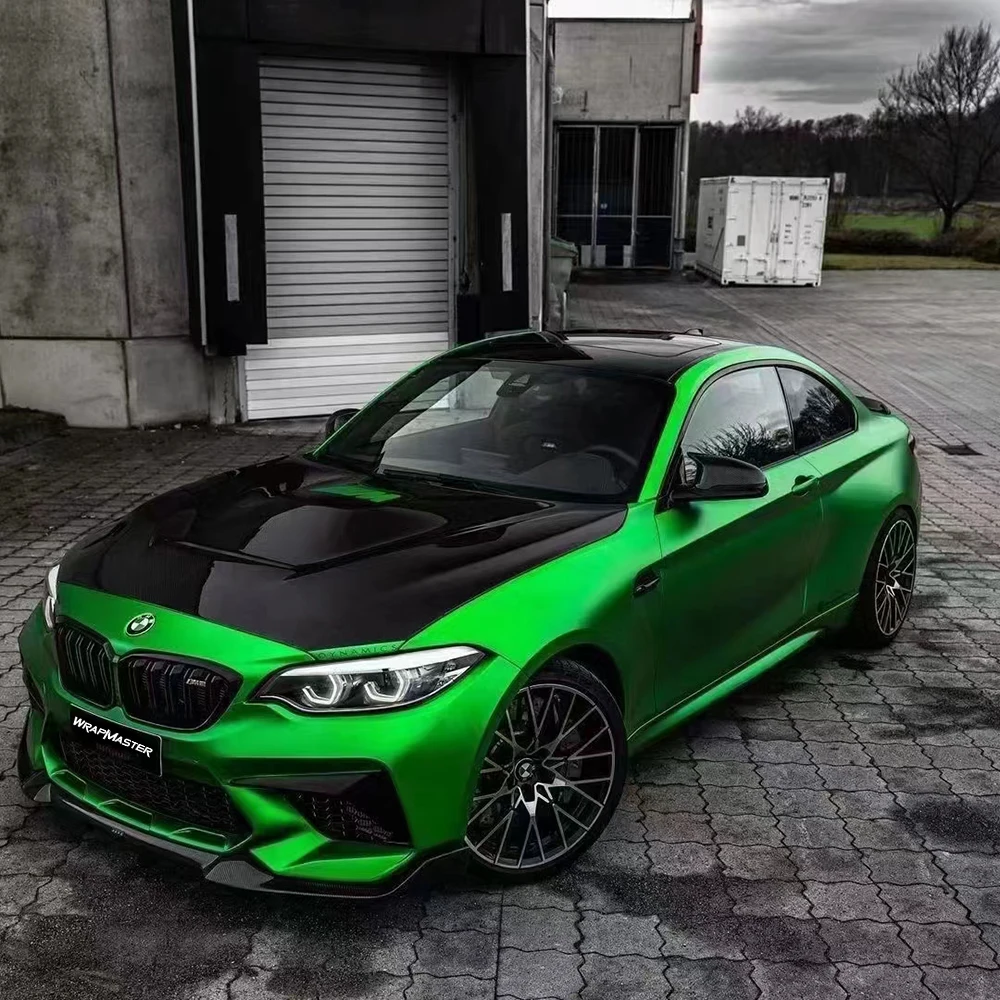 

Wrapmaster PET liner Matte Chrome Green reflection car wrap Vinyl vehicle wraps wrapping film