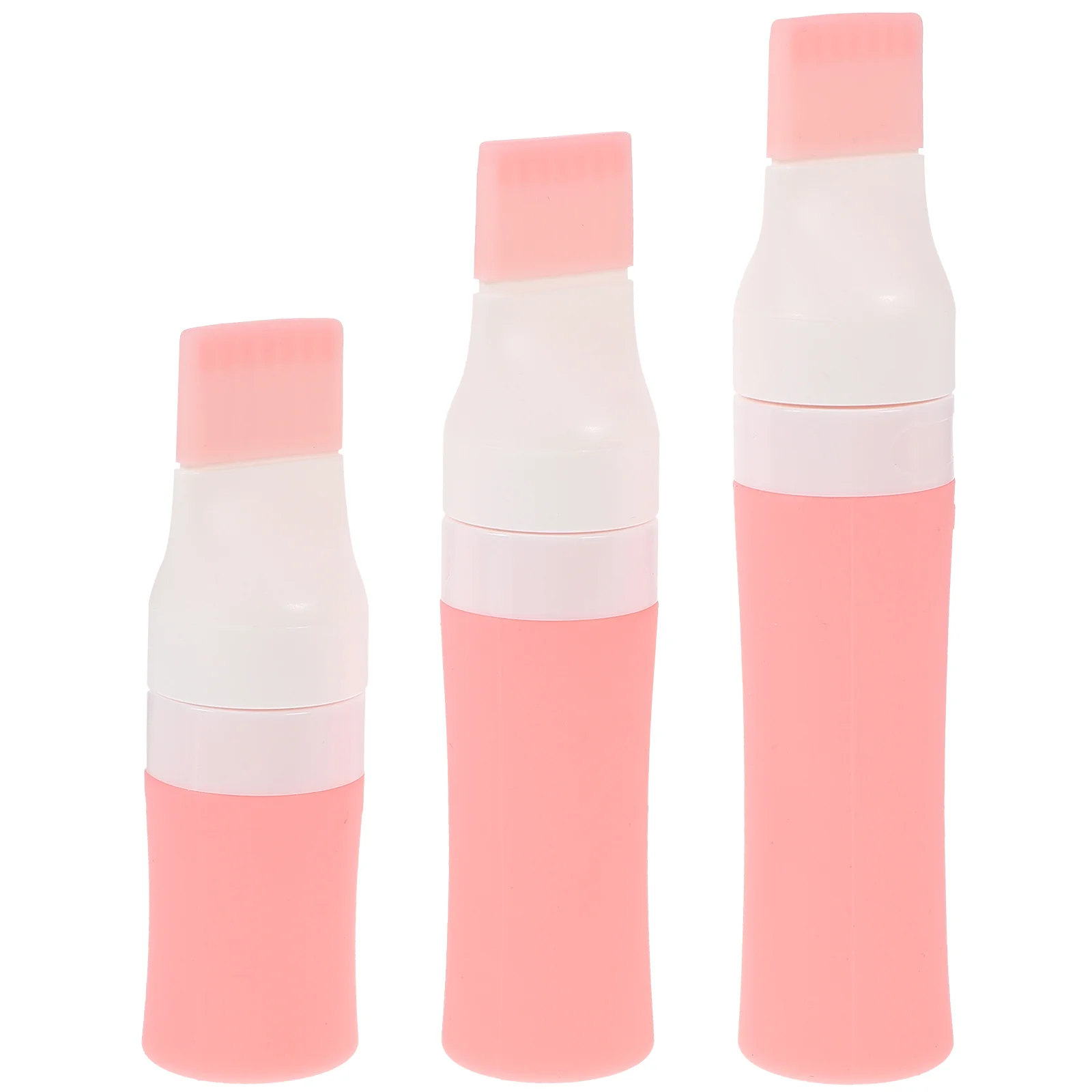 

3pcs Silicone Travel Bottles For Toiletries Refillable Shampoo Lotion Containers Leakproof Lightweight 38Ml 60Ml 80Ml Set Travel