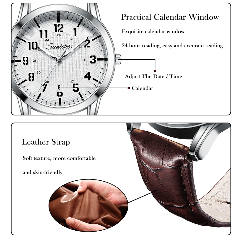 Sunlifex Traditional Business Men's Watch Leisure Business Simple Quartz Watch