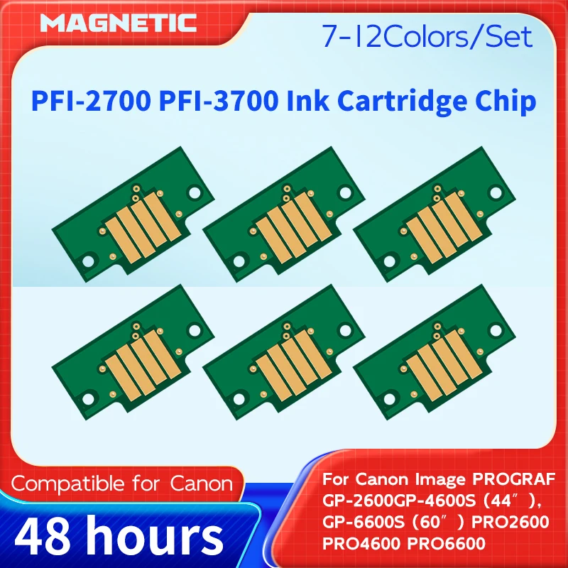 For Canon PFI 2700 3700 Cartridge Chip 700ML PRO 2600 4600 6600 GP 2600 4600s 6600s Printer Chips One Time Ink Cartridge Chip