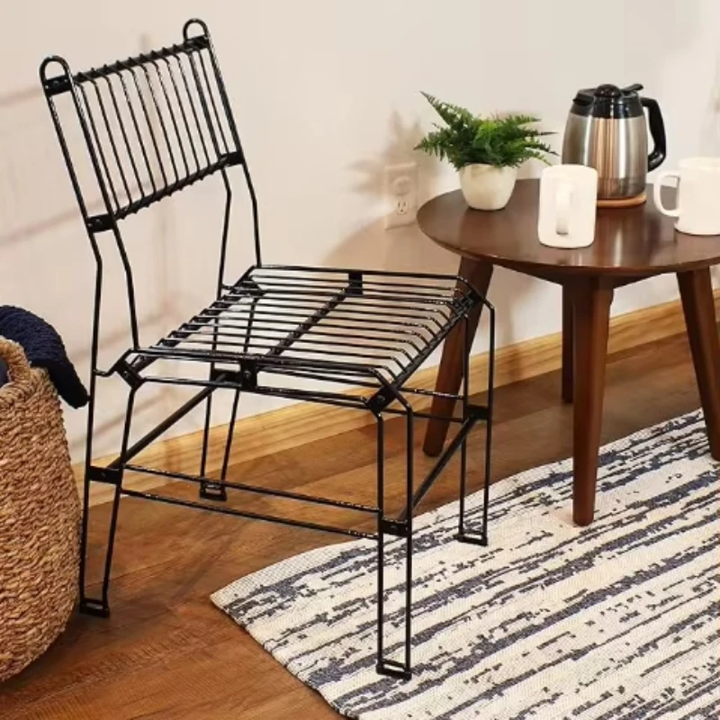 Modern iron outdoor dining chair dining room living room kitchen assembly wire chair
