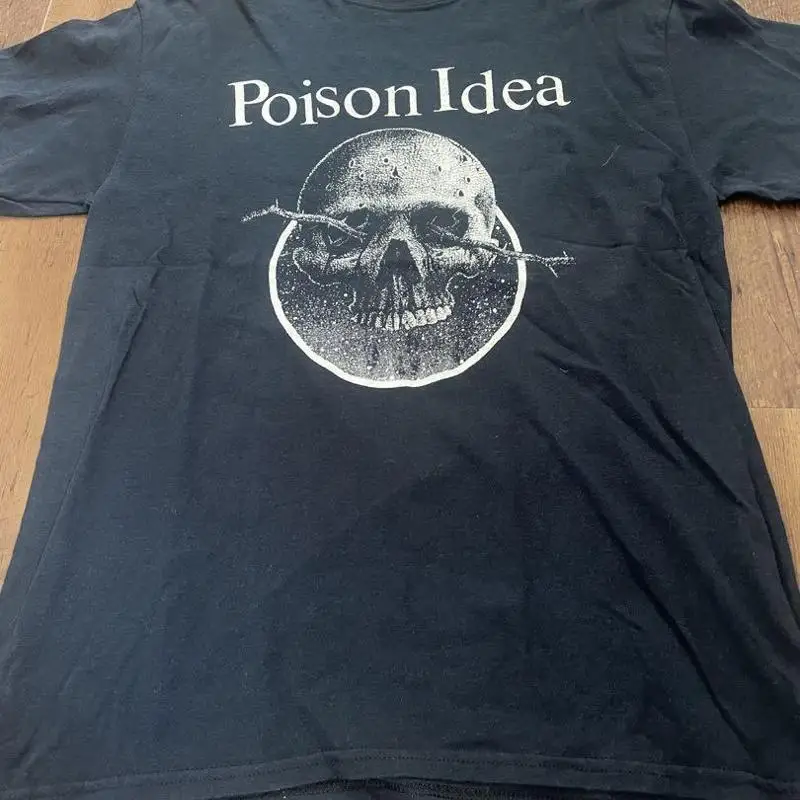 

Poison Idea 90s Basic black Reprint short sleeve T shirt vtg NH9007