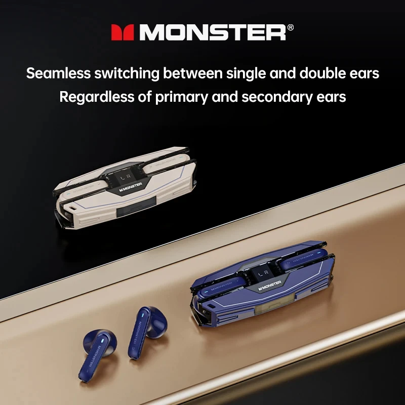 

Original Monster XKT08 PRO Wireless Earphones Clear Voice Calls And Sports Headsets HD Call Earbuds Long Battery Life Headphones