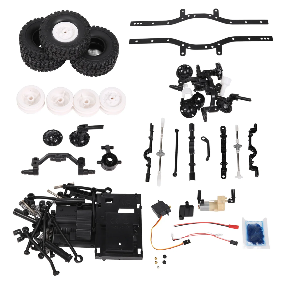 190mm Wheelbase Unassembled Frame Chassis for C14 C24 C24-1 C54 CB05 Land Cruiser LC80 1/16 RC Car Upgrade Parts