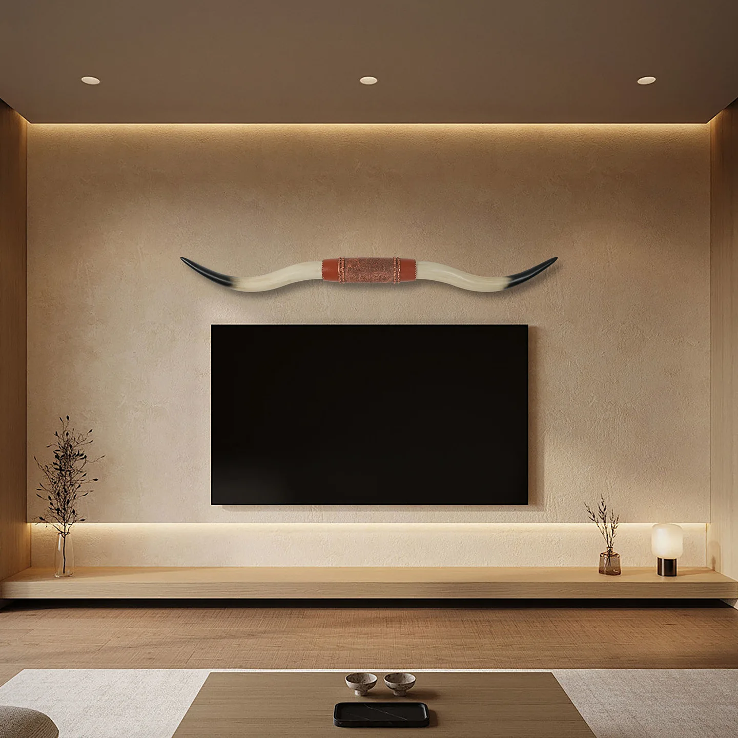 New extra large retro simulation horn wall hanging American restaurant bar hotel wall decoration pendant