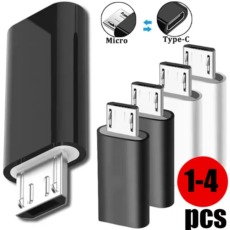 

Адаптер Micro USB (женский) на Type-C (мужской) OTG-конвертер, переходник Micro-B на USB-C, кабель-адаптер для зарядки телефона, 1/2/3/4 шт.