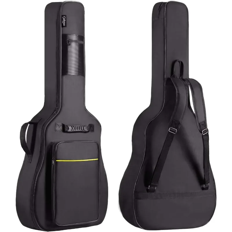 41-Inch Acoustic Guitar Bag Rear Hanging Loop 0.35-Inch Thick Padded Waterproof Dual Adjustable Shoulder Strap Case