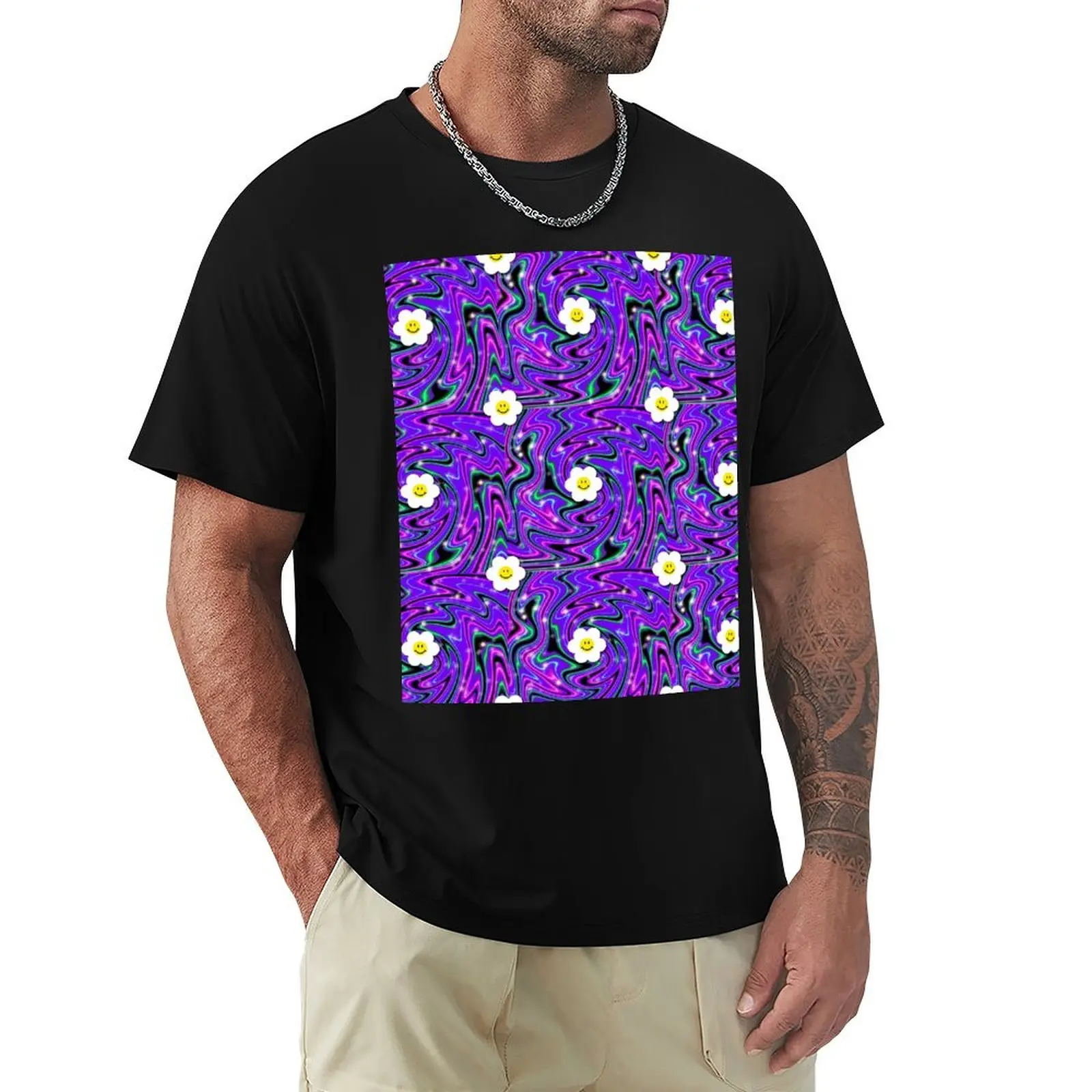 

Electric Daisy Purple T-Shirt Trend Art Print T-Shirt