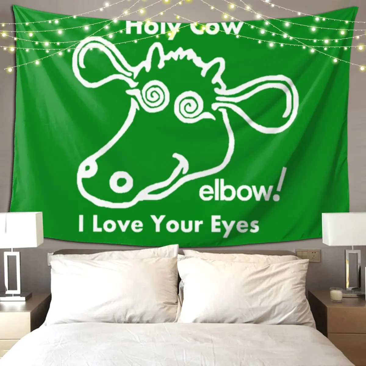 

Гобелен с локотью и святой коровой, художественный настенный гобелен, эстетическое украшение дома, гобелены для гостиной, спальни, комнаты в общежитии
