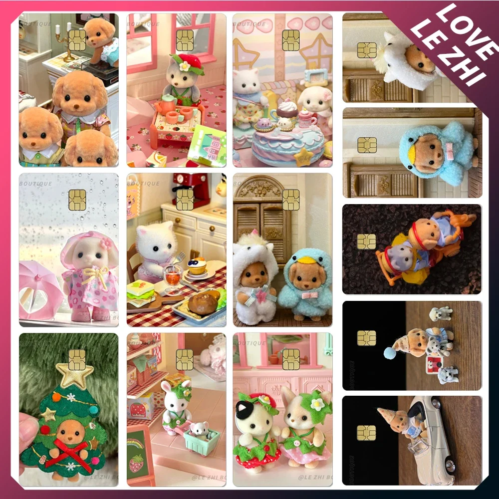 

Kawaii Senbel Family Pvc Credit Card Debit Card Party Sticker Cartoon Shining Love Stars Waterproof Small Chip Film Sticker
