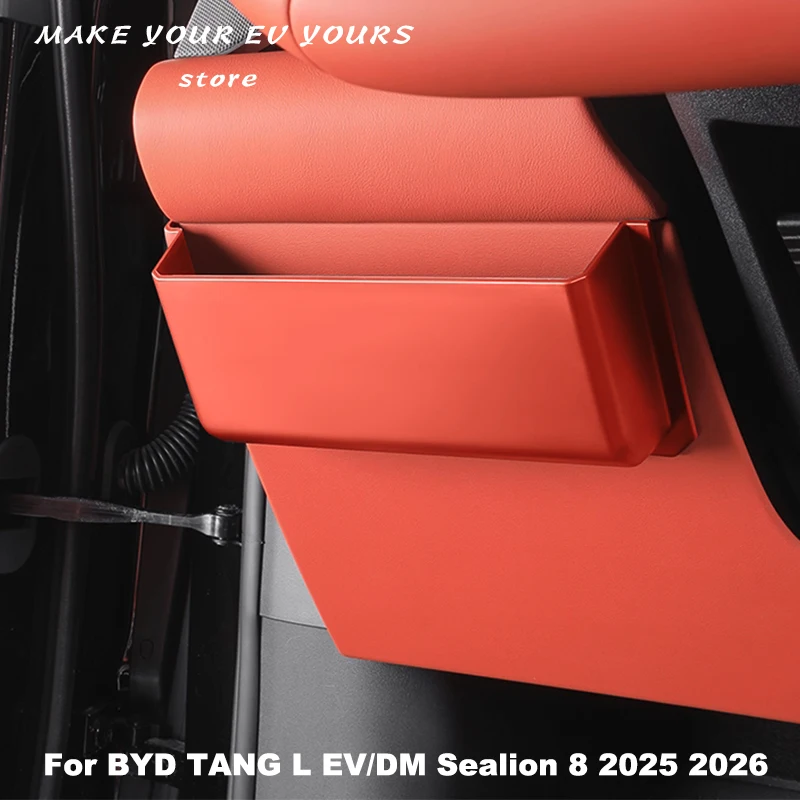 

Для BYD TANG L EV/DM Sealion 8 2025 2026, автомобильный ящик для хранения под рулевым колесом, органайзер с защитой от царапин, чехол с центральным управлением