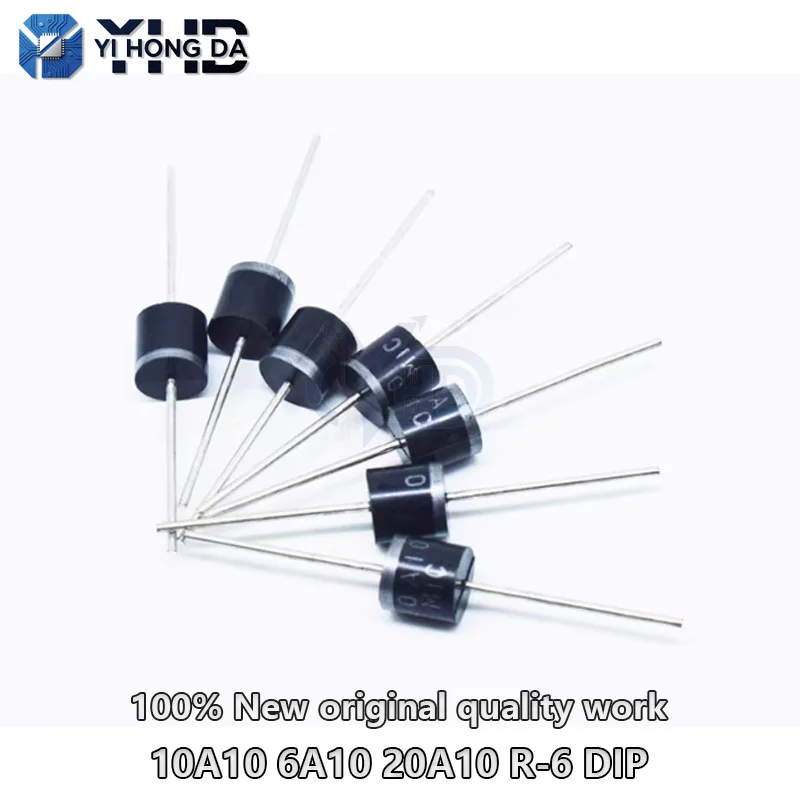20PCS 10A10 6A10 20A10 R-6 DIP 6A 10A 20A 1000V Electrical Axial Rectifier Diode
