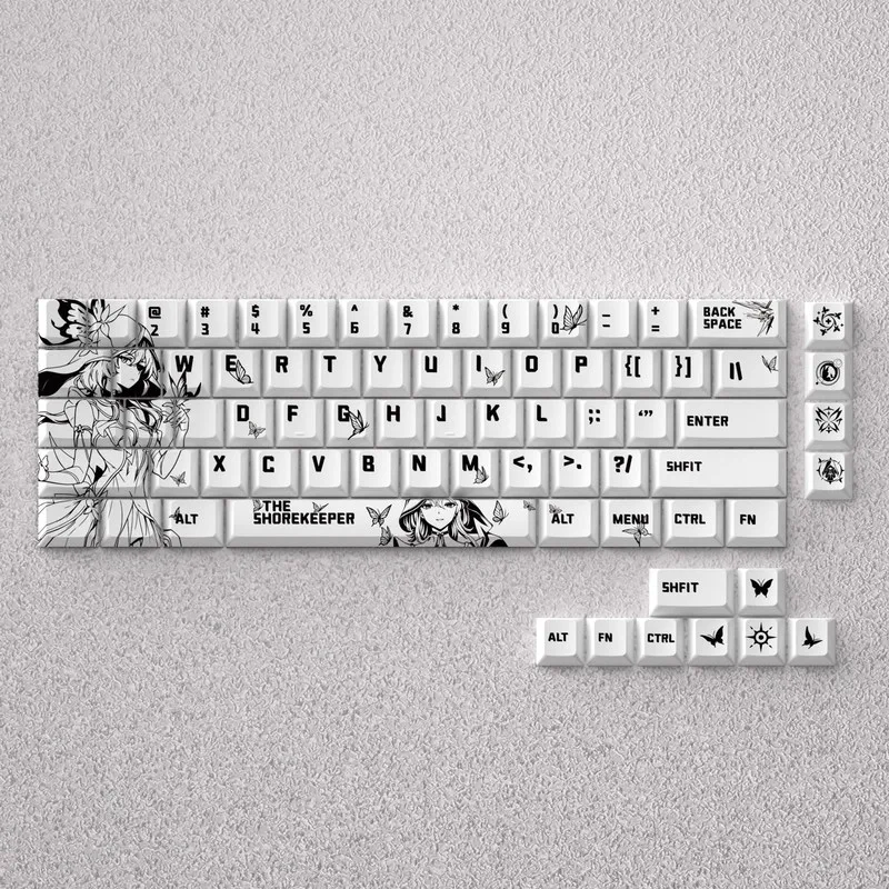 The Shorekeeper Themed Keycaps Factory Height Pbt Material Mechanical Keyboard Pc Game Collection Gifts Custom Keycaps