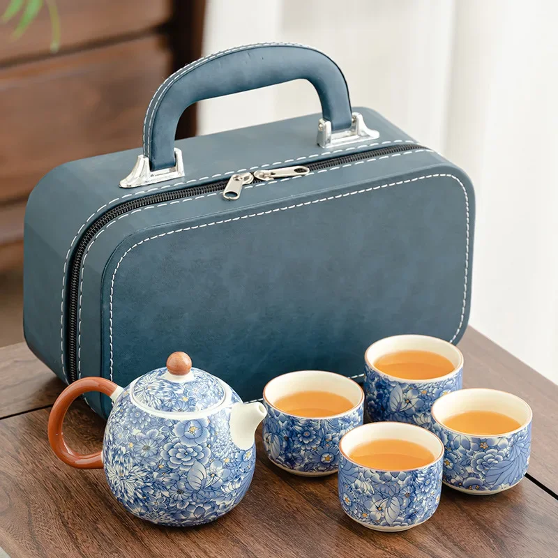 Portable Travel Tea Set Multicolor Camping Teapot Tea Ceremony Set Luxury Maker New Ruyao Kung Fu Set Car Quick Cup Gift