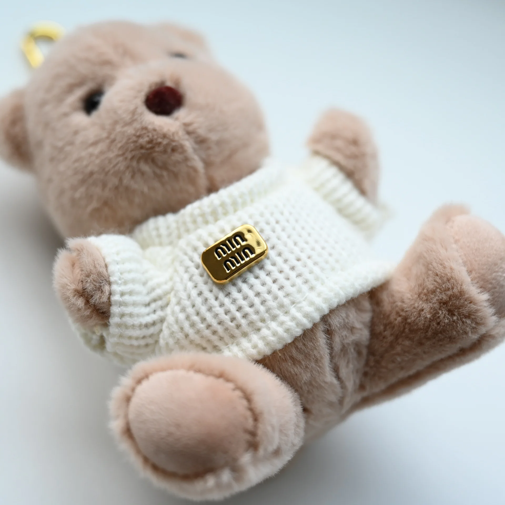 Porte-clés ours du nouvel an, pull d'hiver de 13cm, poupée douce et mignonne, décor suspendu pour Couples, cintre de sac, cadeau mignon, 2026