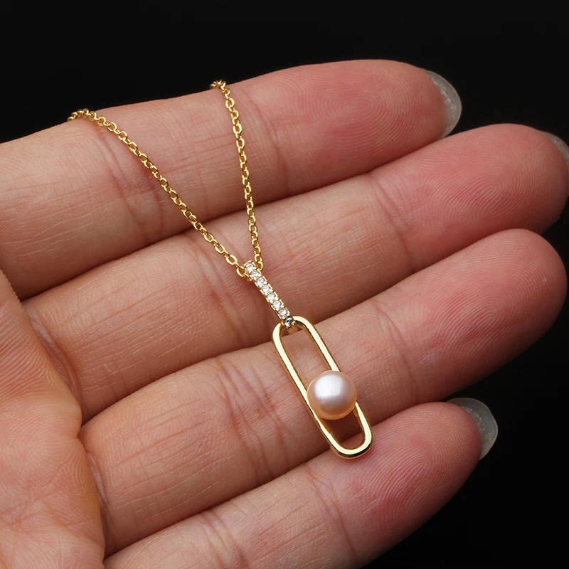 2023 New Real Natural Pearl Necklace And Earrings Set For Women,Cute Freshwater Pearl Set Engagement Gift Dropshipping