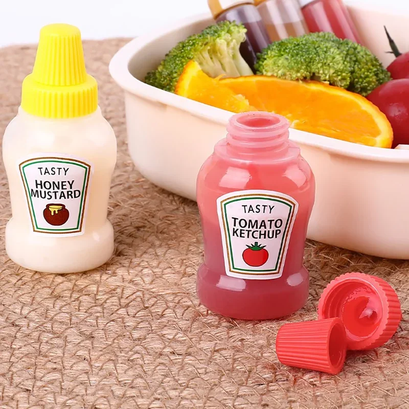 Kitchen Portable Seasoning Bottle Mini Ketchup Bottle Portable Small Pot Salad Soy Sauce Spray Bottle Ketchup Honey Mustard