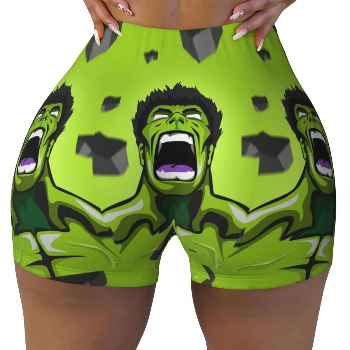 

Custom Huk Muscle Gym Volleyball Biker Shorts Women Workout Yoga Shorts