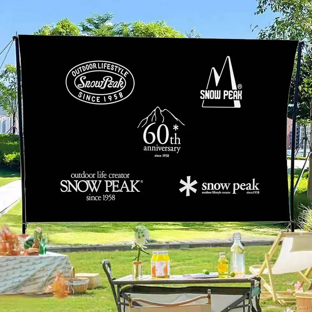 S-Snows COOL Peak Creative Pattern Hanging Flag Polyester Printed Banner Hand Pulled Flag