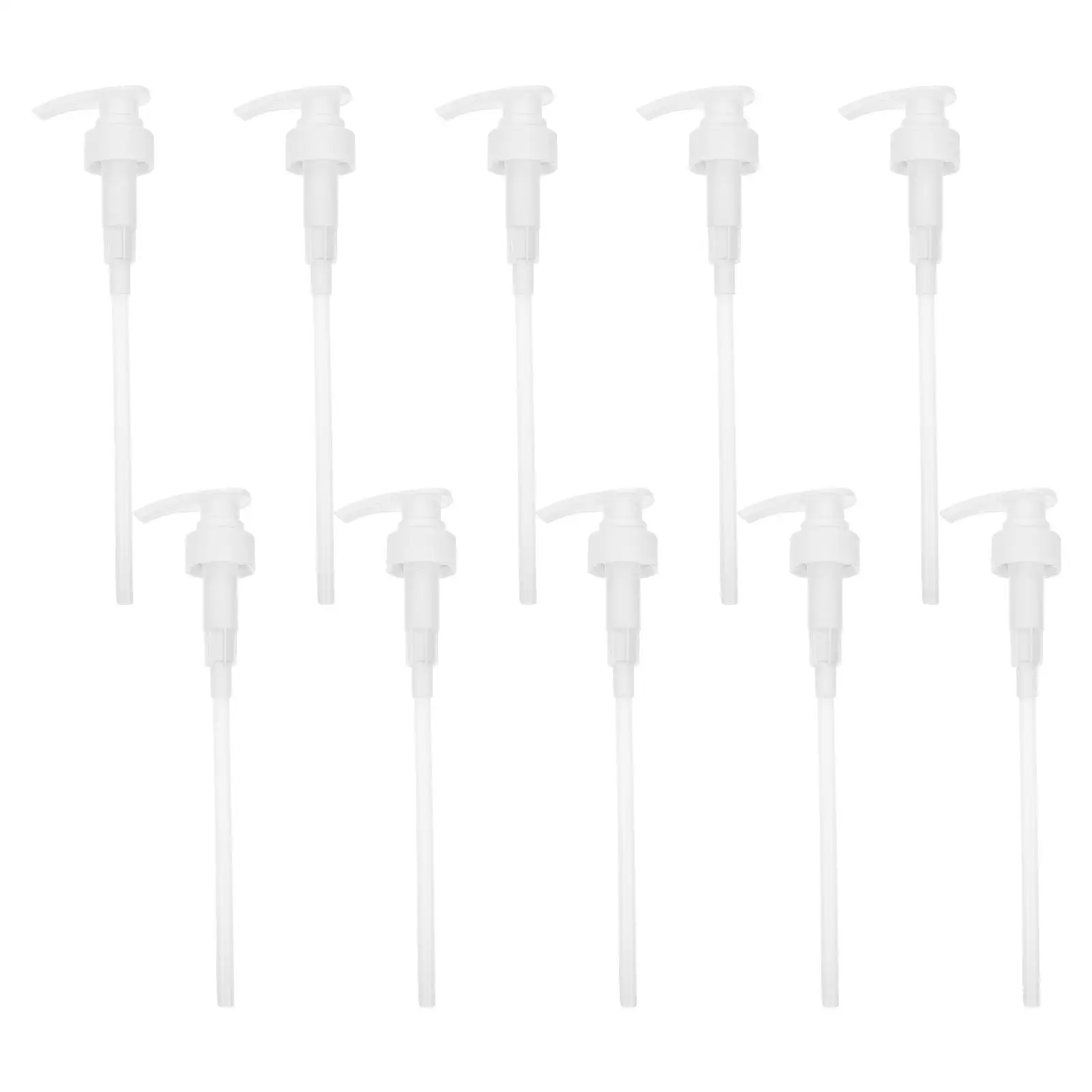 10 Pcs Lotion Dispenser Pump for Bottles Pressure Emulsion Syrup Nozzle Plastic Travel