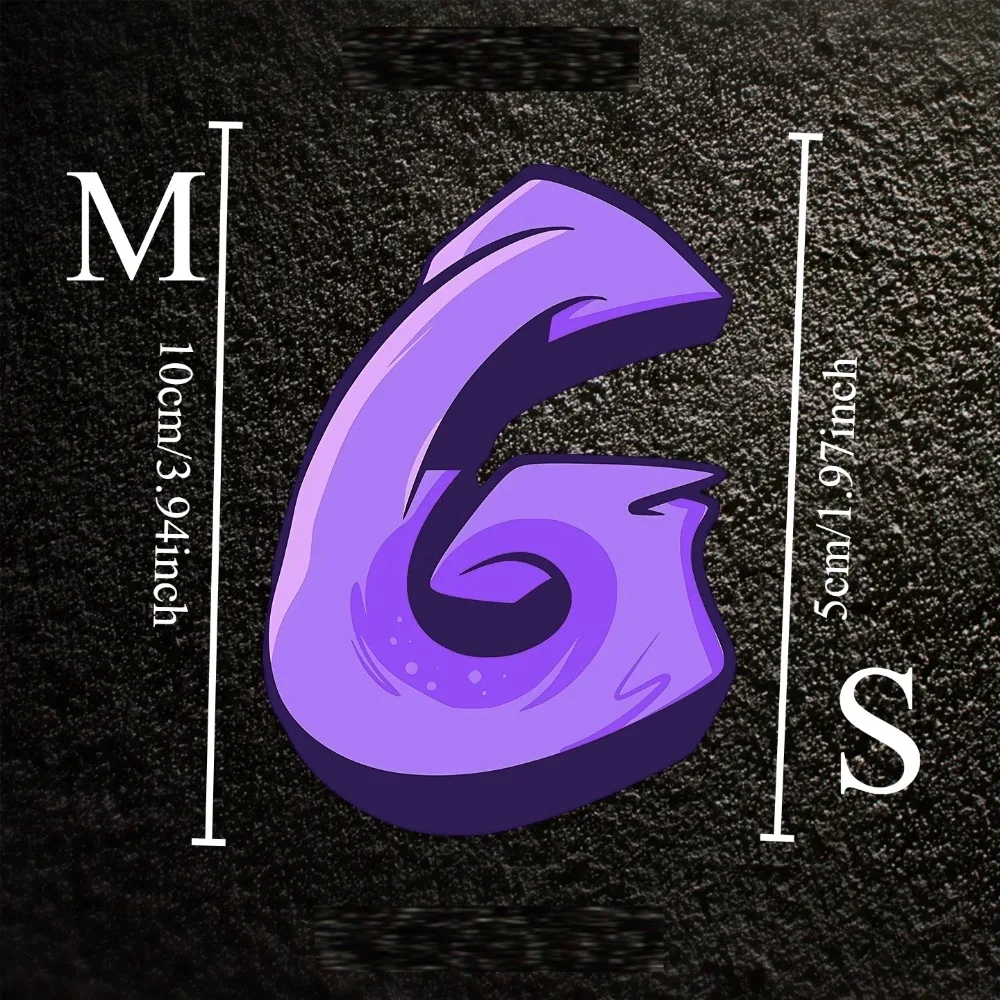 Graffiti Purple Number 0-9 Stickers, Waterproof UV Resistant Vinyl Decals for Car Motorcycle Laptop Skateboard