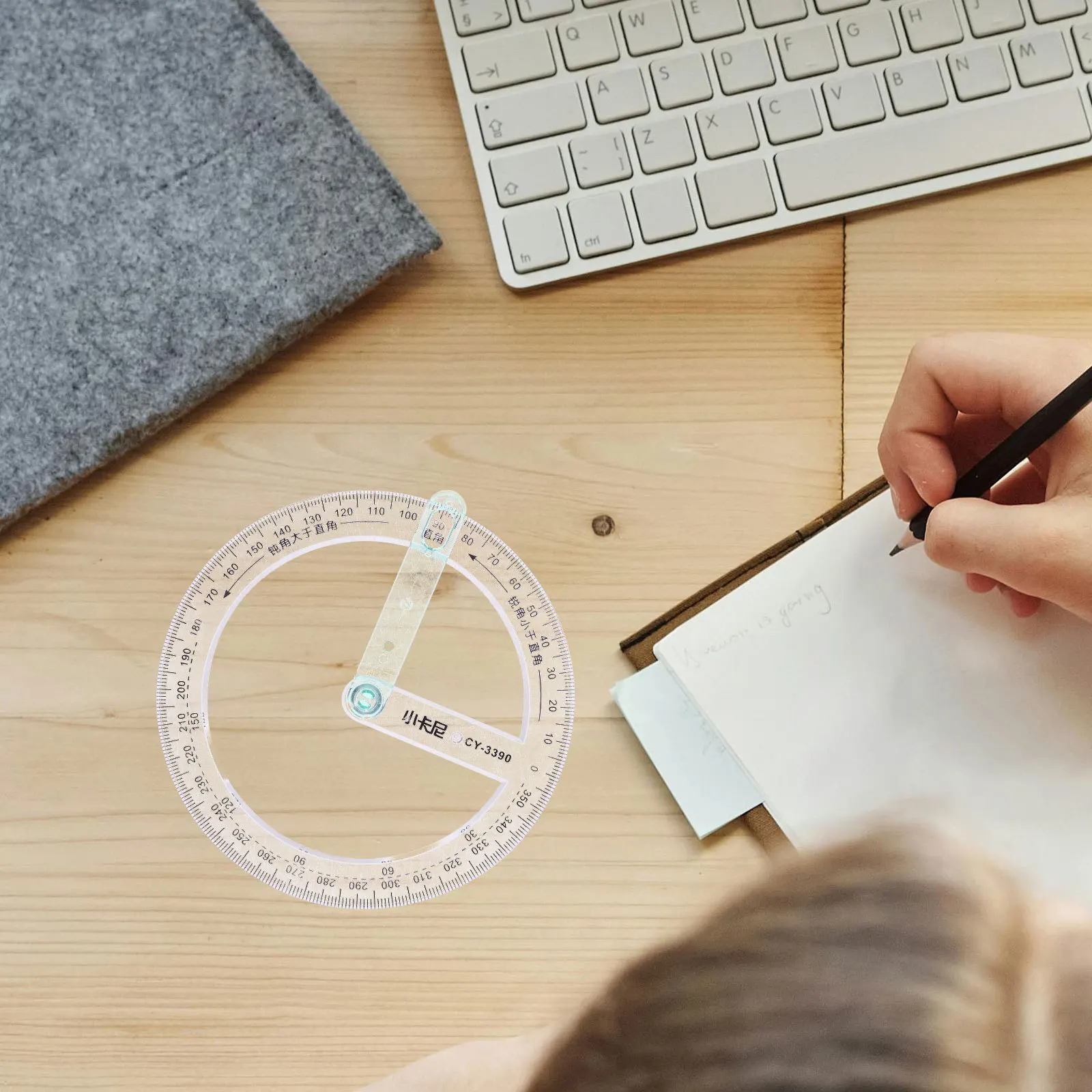 5Pcs 360 Degree Plastic Protractor Circle Protractor Tool for Measuring Angles Students Architects Engineers Office Use