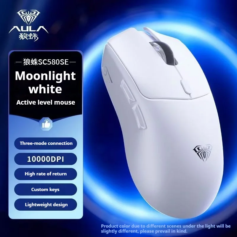 Aula Sc580se Wireless Tri-Mode Gaming Mouse Bluetooth 2.4g Lightweight 10000dpi Long Range Gaming Office Computer Mouse Gift