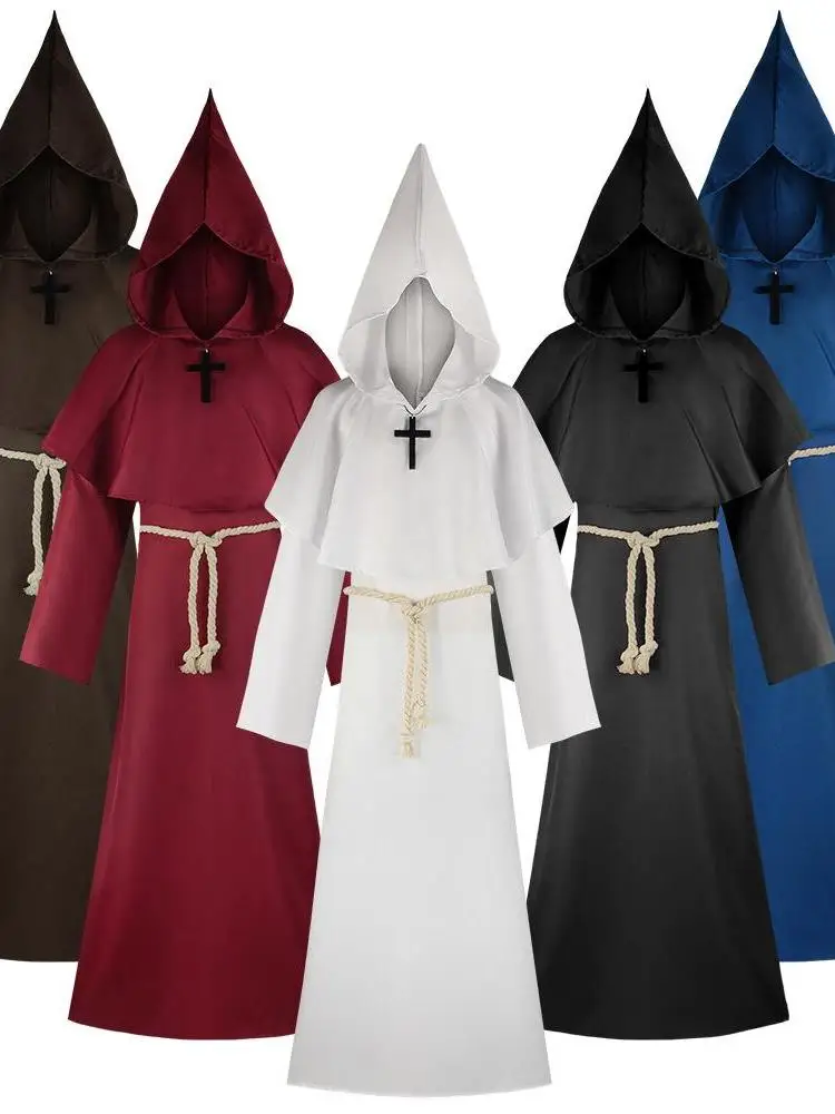 

Halloween Cosplay Monk Robe Wizard Priest Costume Women's Traditional Ethnic Stage Performance Clothing Spring 2026 New Arrival